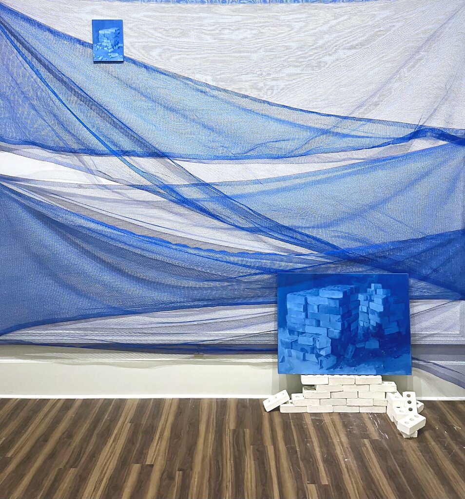 Installation at Kresge Gallery, Lyon University, AR, November 2023